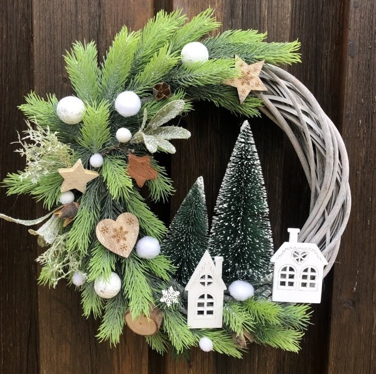 Keramický adventní věnec na stůl